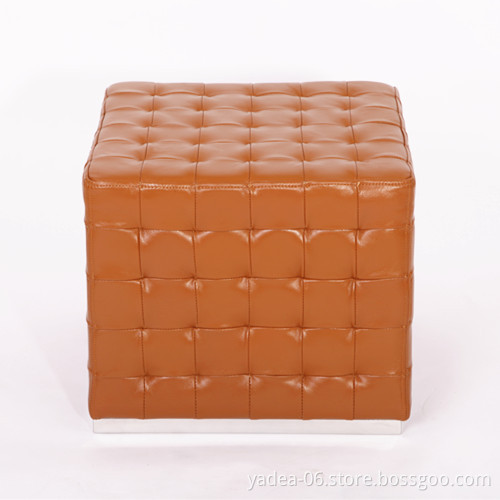 Living room leather step ottoman home furniture